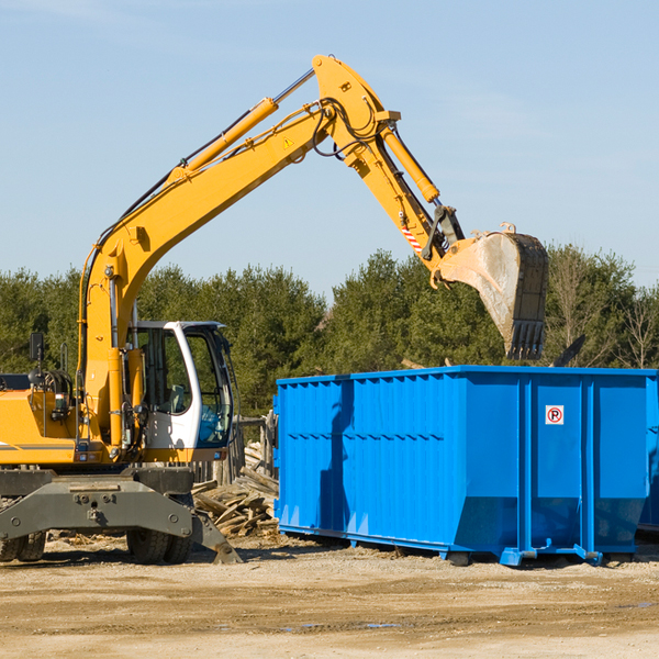 are there any restrictions on where a residential dumpster can be placed in Princewick